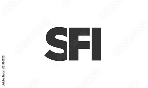 SFI logo design template with strong and modern bold text. Initial based vector logotype featuring simple and minimal typography. Trendy company identity.