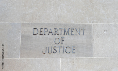 US Department of Justice Sign