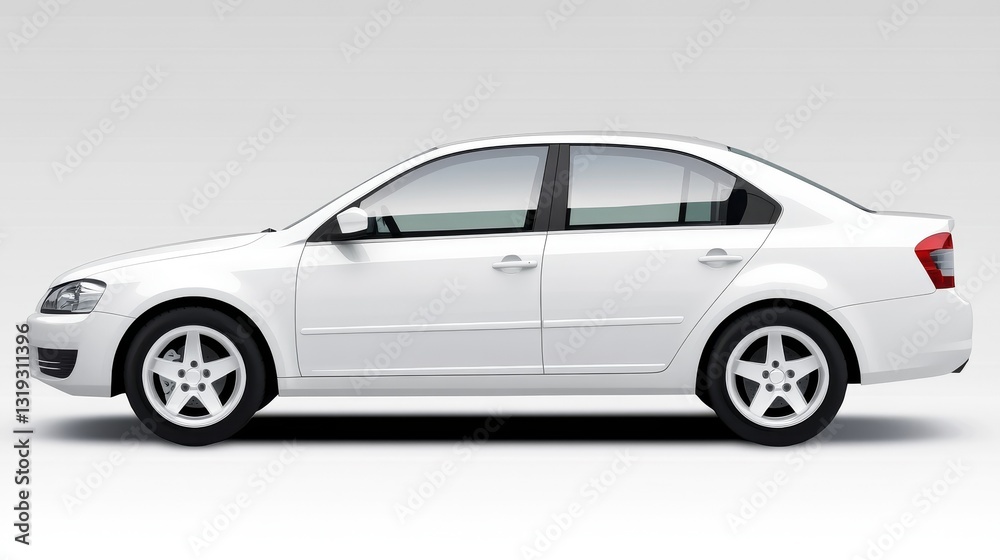 White car on white, minimalist automotive photography capturing modern elegance sleek White car on white, minimalist automotive photography capturing modern elegance sleek