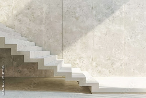 High Definition Visual of Modern Stairs Mockup Created with