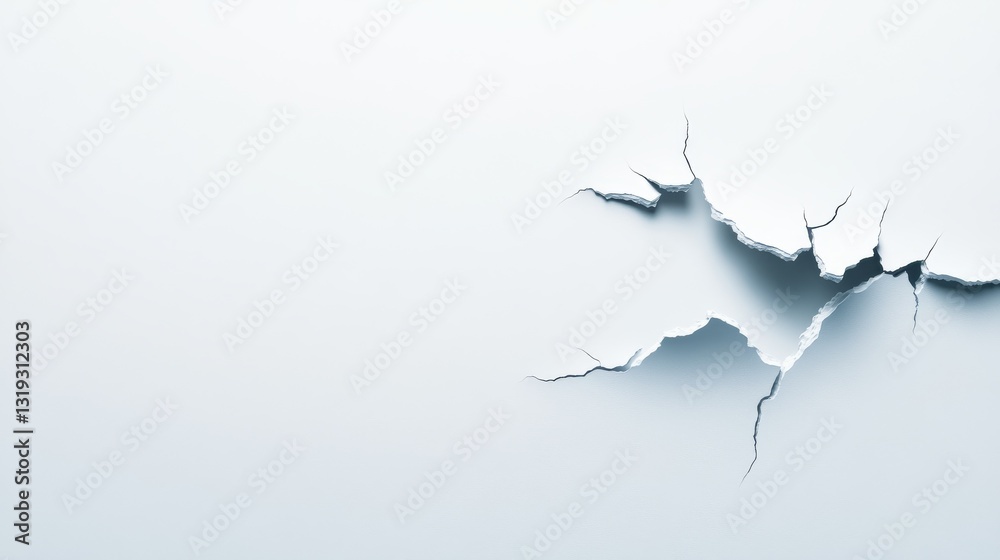 Broken wall with hole, a captivating image of time, resilience and architectural decay Broken wall with hole, a captivating image of time, resilience and architectural decay