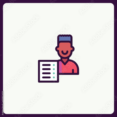 Task delegation icon representing management control and efficiency