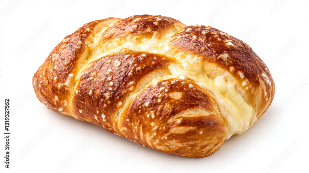Warm cheese stuffed pretzel with golden brown crust, perfect for snacking Warm cheese stuffed pretzel with golden brown crust, perfect for snacking