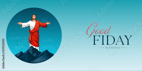 Good Friday Jesus in Circle


