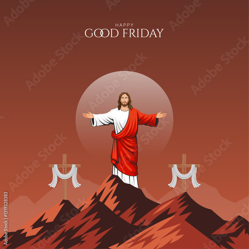 Good Friday, Jesus with Cross