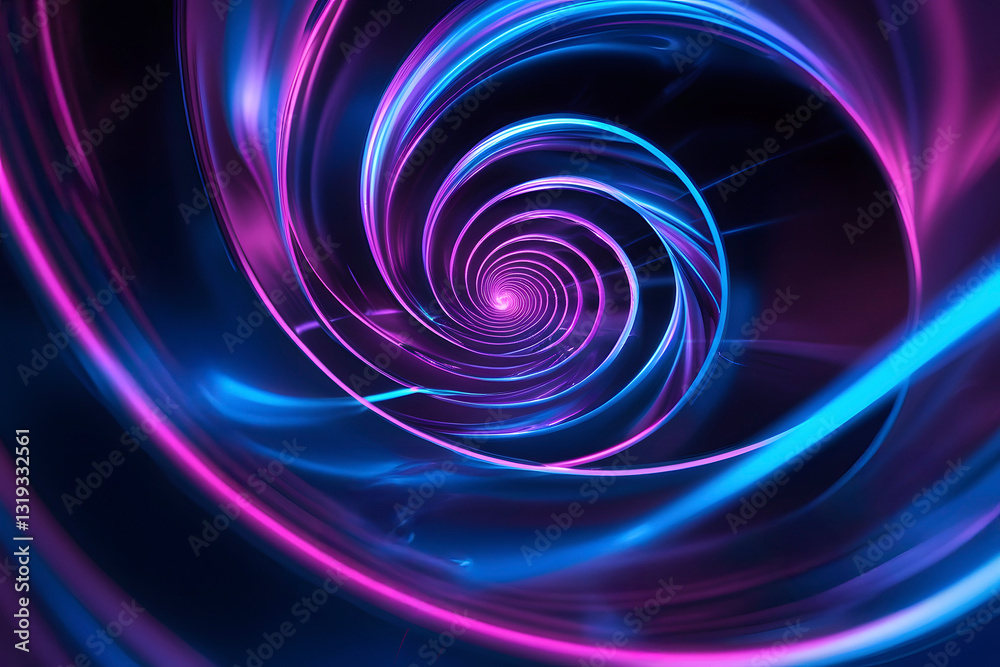 A futuristic violet clock spiraling into an endless neon vortex, glowing with electric blues and purples, with time digits stretching into infinity like a digital wormhole. A futuristic violet clock spiraling into an endless neon vortex, glowing with electric blues and purples, with time digits stretching into infinity like a digital wormhole.