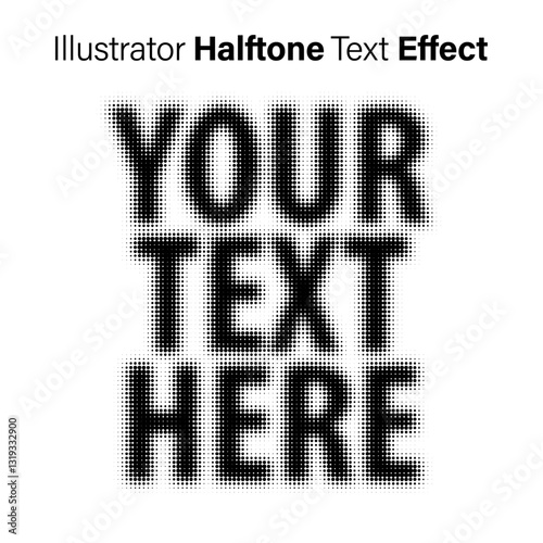 illustrator halftone text effect.