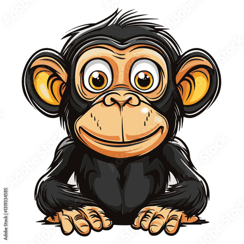 monkey cartoon vector illustration 
