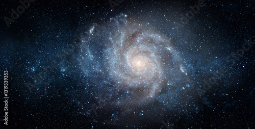 Fototapeta Naklejka Na Ścianę i Meble -  Space scene with stars in the galaxy. Panorama. Universe filled with stars, nebula and galaxy,. Elements of this image furnished by NASA