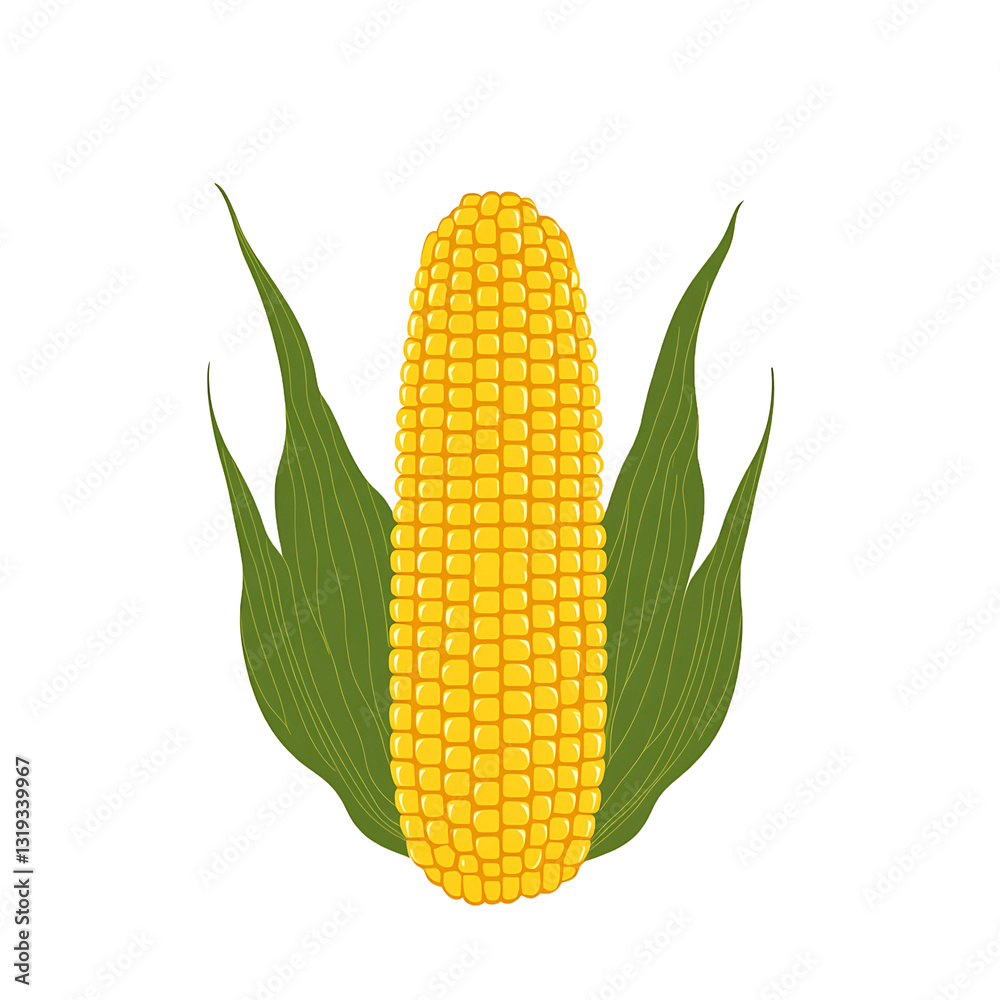 Obraz premium Vibrant golden corn on the cob, radiating freshness. An inviting representation of harvest season and simple wholesome goodness.
