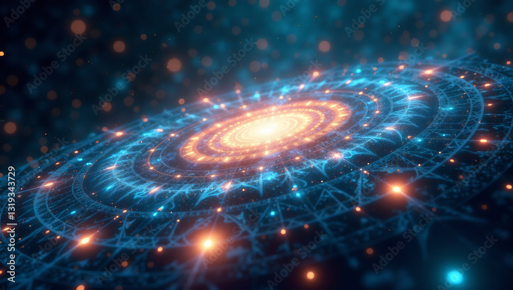 Obraz premium Quantum Universe Visualization, Multidimensional Structures