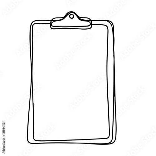 Blank clipboard against a white background