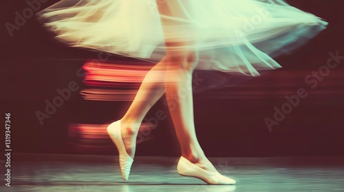 Dynamic movement of a dancer captures the grace and beauty of ballet in motion.