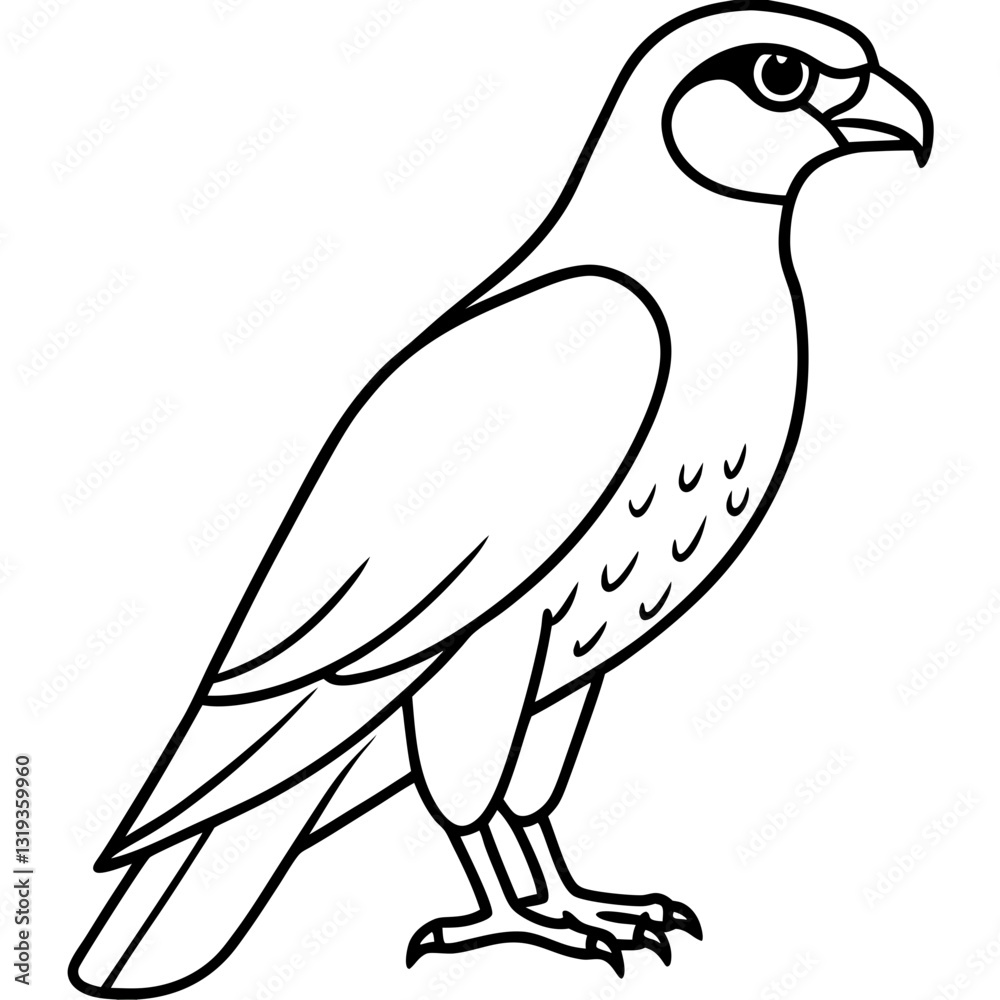 Obraz premium Minimal Falcon Vector