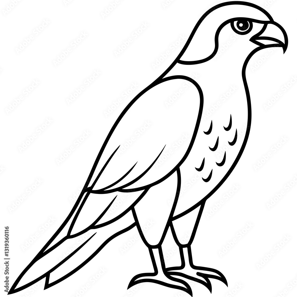 Obraz premium Minimal Falcon Vector