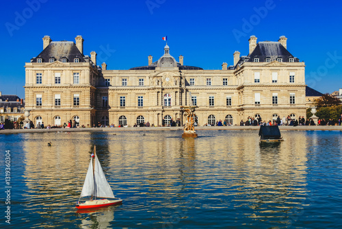 Εκτύπωση καμβά The Luxembourg Palace is at 15 Rue de Vaugirard in Paris, France