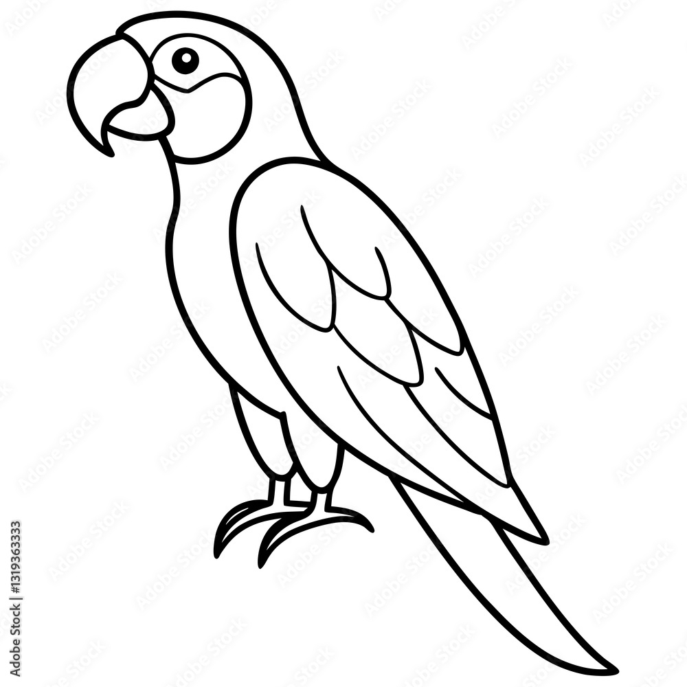 Minimalist Macaw Vector Art Minimalist Macaw Vector Art