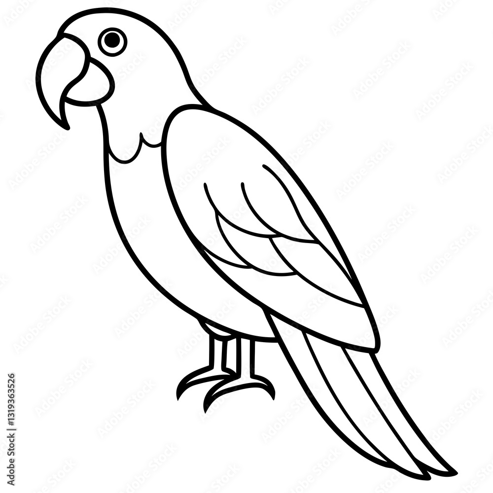 Minimalist Macaw Vector Art Minimalist Macaw Vector Art