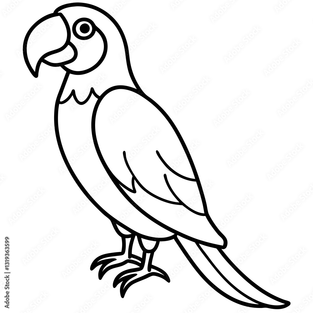 Minimalist Macaw Vector Art Minimalist Macaw Vector Art