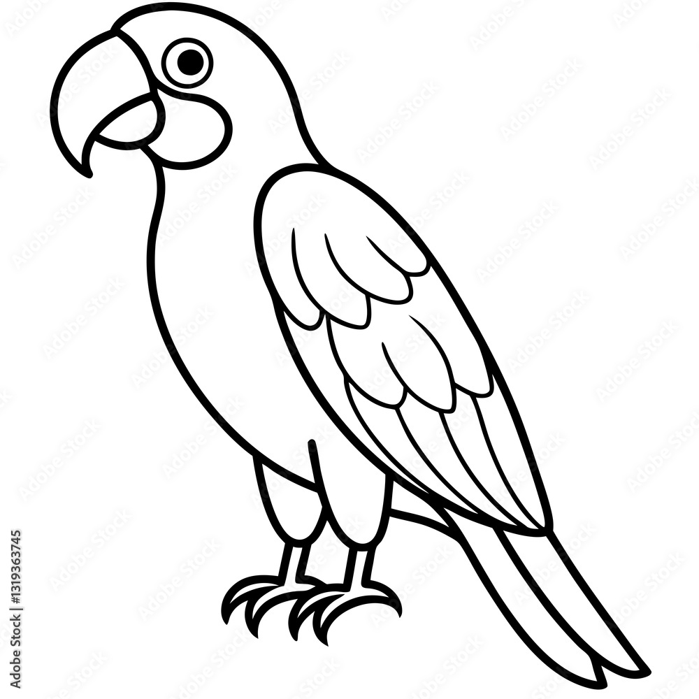 Minimalist Macaw Vector Art Minimalist Macaw Vector Art