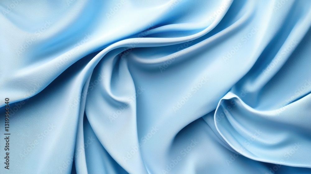 Obraz premium A blue fabric with a wave pattern