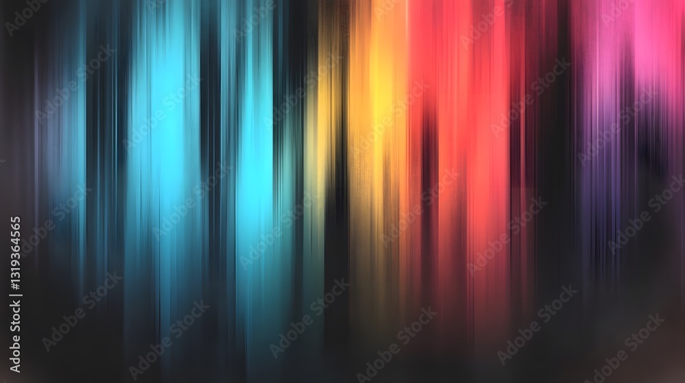 Vertical multicolored stripes blend smoothly from cool to warm hues Vertical multicolored stripes blend smoothly from cool to warm hues