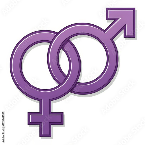 Interlocked Gender Symbols,purple, sex