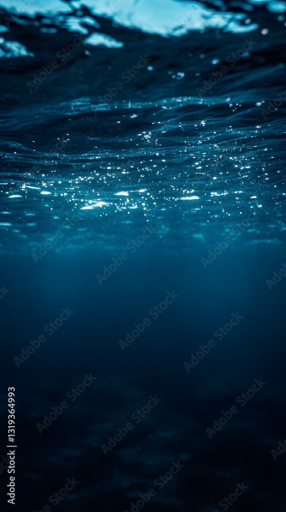 Ocean Depths: A captivating view into the vastness of the ocean depths, where sunlight filters through the water, creating a mesmerizing play of light and shadow. Ocean Depths: A captivating view into the vastness of the ocean depths, where sunlight filters through the water, creating a mesmerizing play of light and shadow.