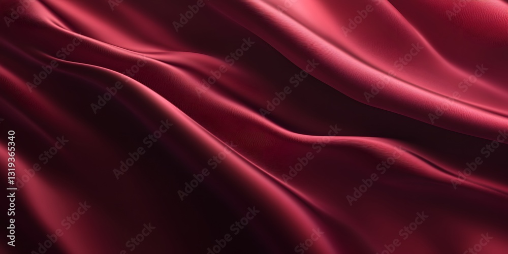 Obraz premium Crimson Silk Swirl: Captivatingly rich crimson silk drapes in an intricate swirl, evoking a sense of luxury, elegance, and artistic flair.