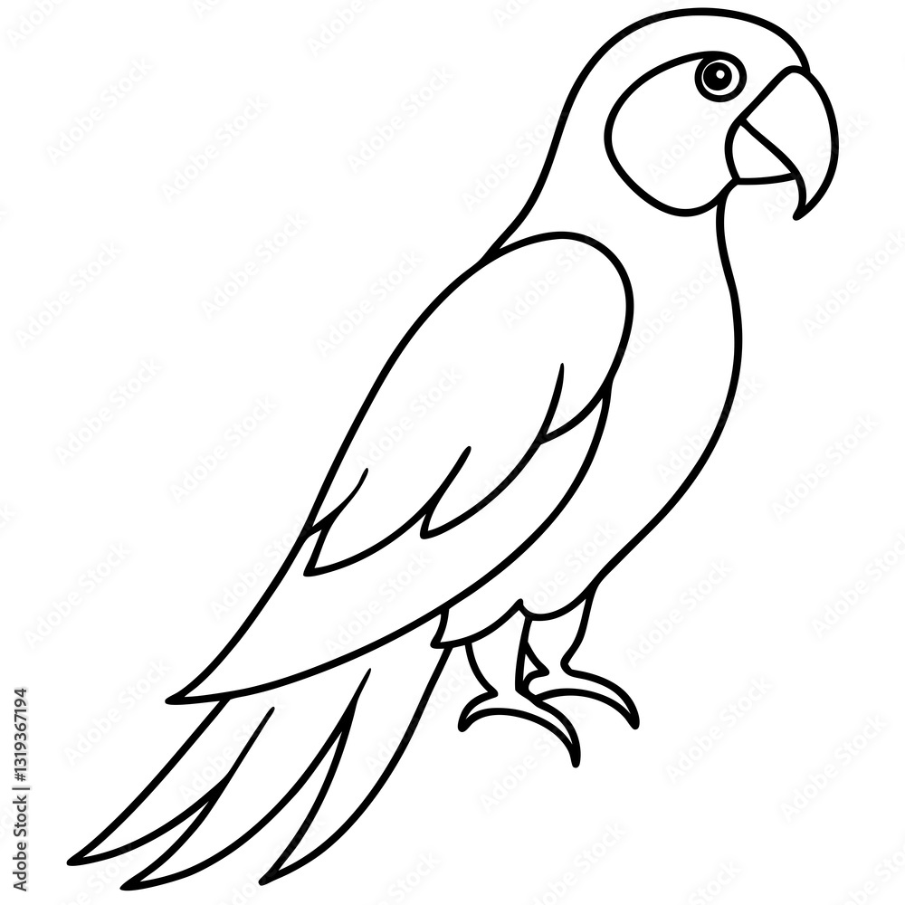 Minimalistic Parrot Vector Design Minimalistic Parrot Vector Design