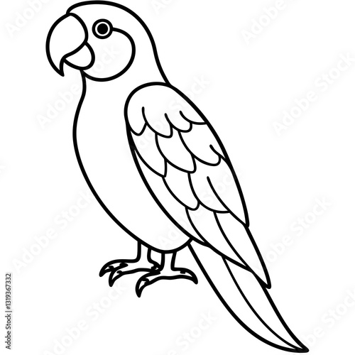 Minimalistic Parrot Vector Design