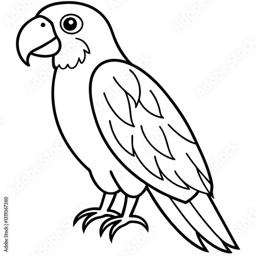 Minimalistic Parrot Vector Design