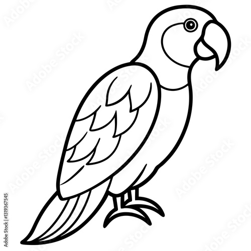 Minimalistic Parrot Vector Design