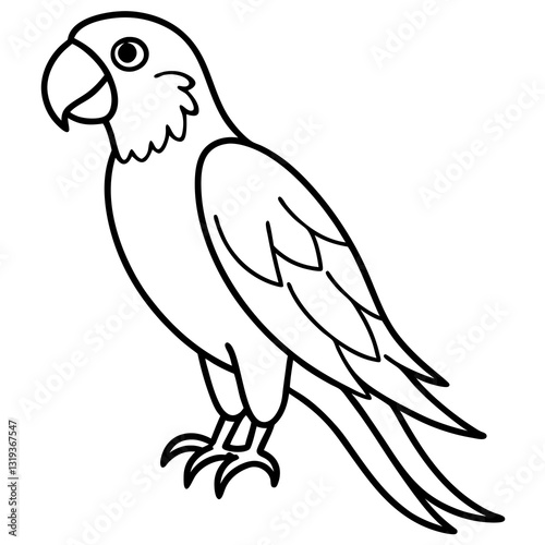 Minimalistic Parrot Vector Design
