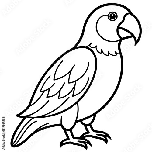Minimalistic Parrot Vector Design