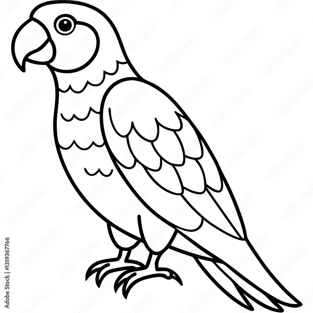 Minimalistic Parrot Vector Design Minimalistic Parrot Vector Design