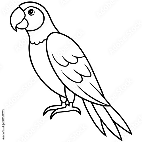 Minimalistic Parrot Vector Design