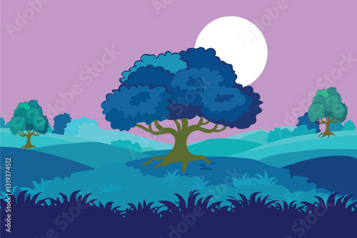 Peaceful Night Landscape