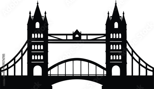 London tower bridge silhouette,bridge clip art,London tower bridge vector art