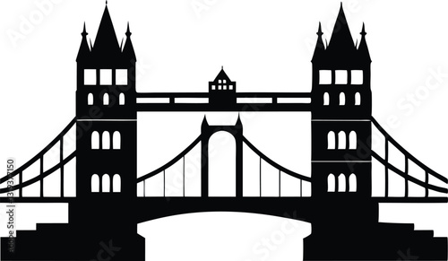 London tower bridge silhouette,bridge clip art,London tower bridge vector art