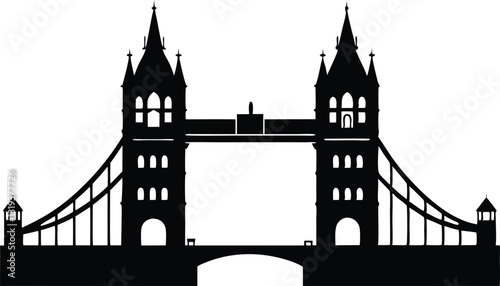 London tower bridge silhouette,bridge clip art,London tower bridge vector art
