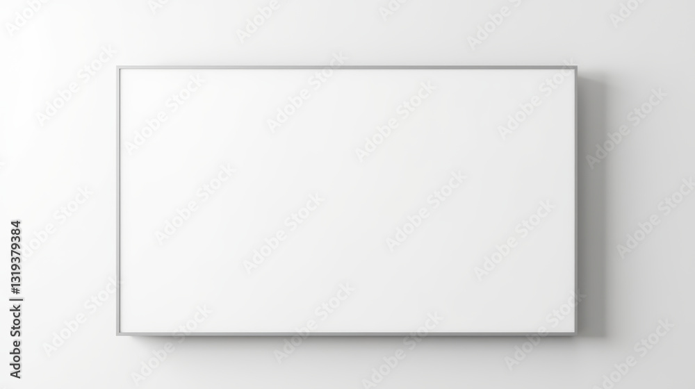 blank whiteboard with sleek silver frame, perfect for presentations and brainstorming blank whiteboard with sleek silver frame, perfect for presentations and brainstorming