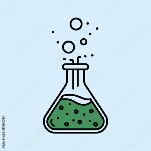 Bubbling chemical mixture