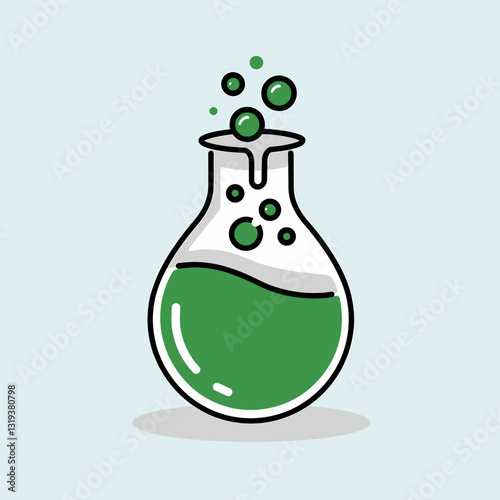 Bubbling chemical mixture