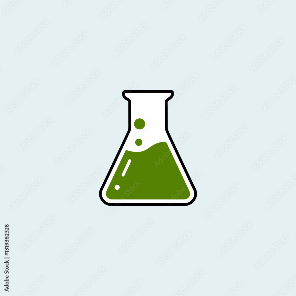 Close-up of a Beaker with a Mysterious Liquid Close-up of a Beaker with a Mysterious Liquid
