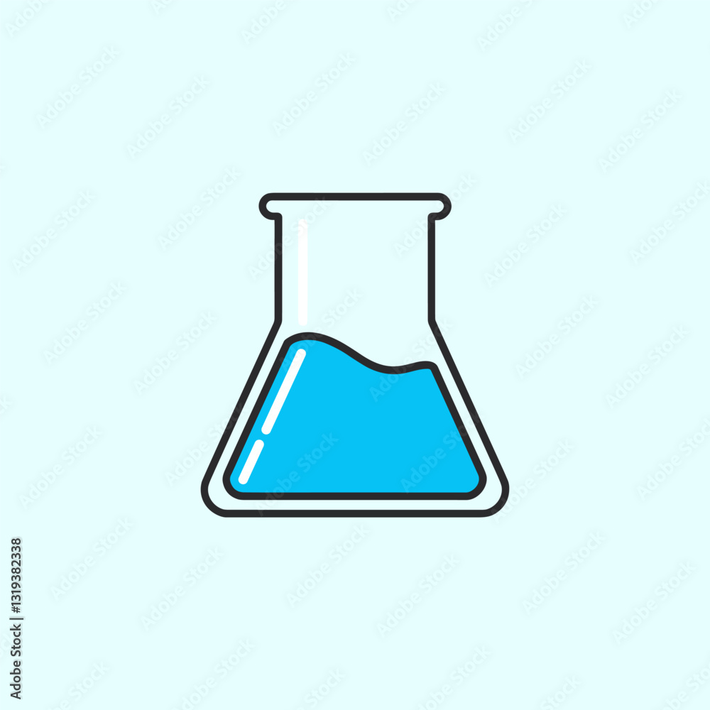 Chemical Experiment: Beaker with Fizzing Substance Chemical Experiment: Beaker with Fizzing Substance