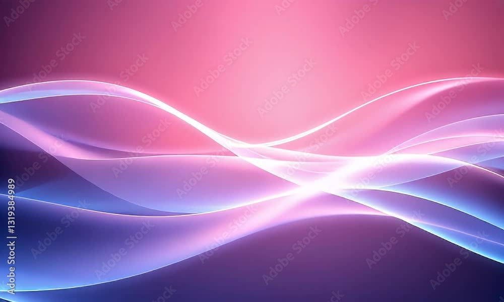 Abstract Wavy Lines with Glowing Edges on a Gradient Pink and Purple Background for Modern Digital Design Presentations Abstract Wavy Lines with Glowing Edges on a Gradient Pink and Purple Background for Modern Digital Design Presentations