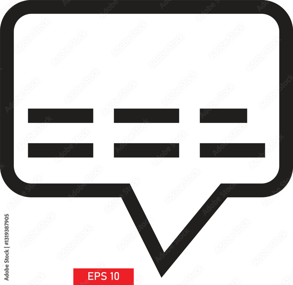 Obraz premium Subtitle icon. Vector Icon In Line Style. isolated on white background. in trendy style. Eps10