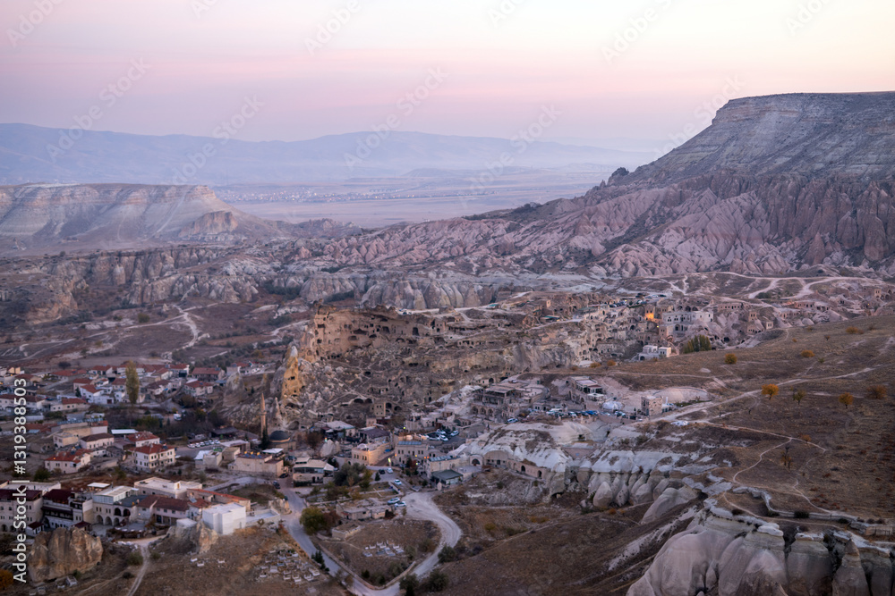 Rocky landscape in Cappadocia, Kapadokya, Turkey
