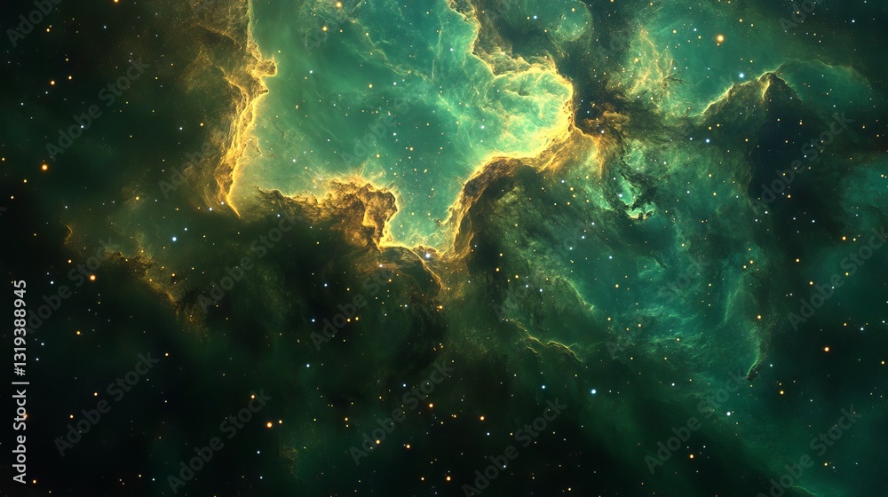 Obraz premium Green galaxy imagination